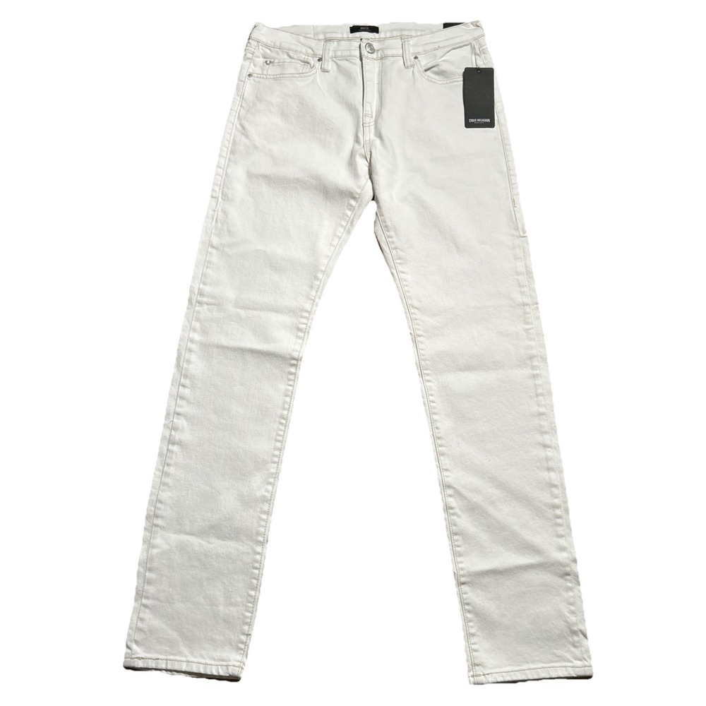 True Religion Jeans Men's 32x33 White Rocco Relaxed Skinny NWT Stretch Denim